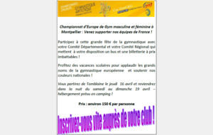 Championnats d'Europe GAM/GAF Montpellier