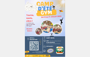 Inscriptions CAMP ÉTÉ GYM 2026 - OUVERTES !!