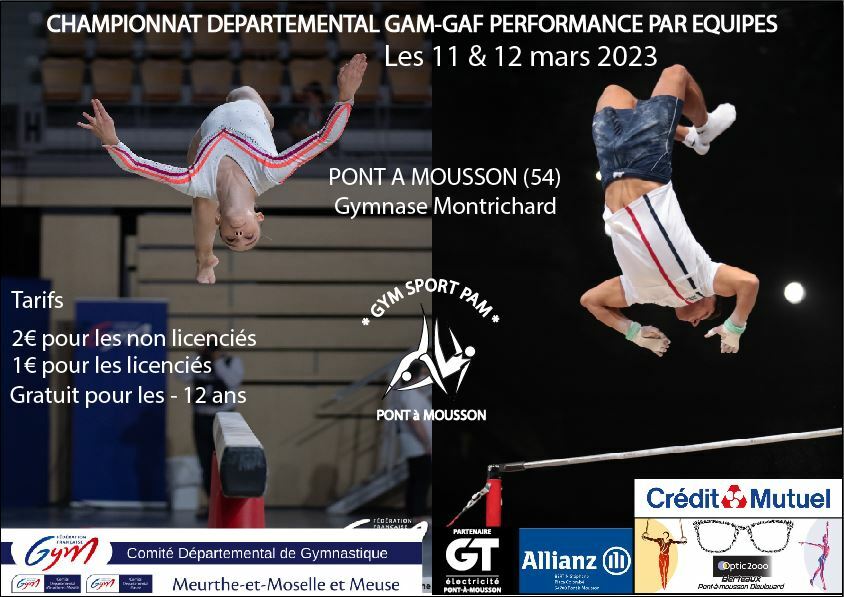 Chpt Dep Équipes Performance - 11 et 12 mars 2023 - Pont-à-Mousson