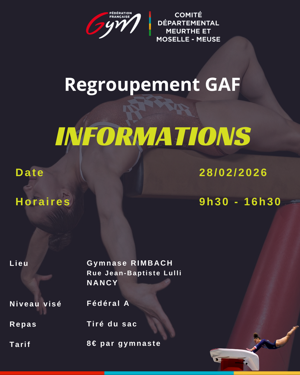 Regroupement GAF - INSCRIPTION EN COURS - Niveau Fédéral A