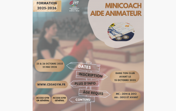 Ouverture des Inscriptions à la Formation Minicoach et Aide Animateur